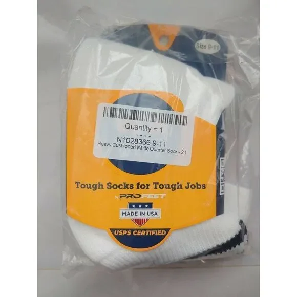 Wilson Brown Unisex Fits Size 9-11 Heavy Cushioned White Quarter Socks - Picture 3 of 4